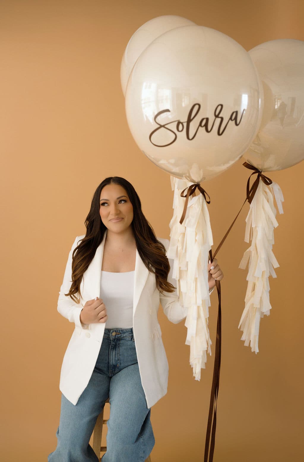 Graduation year numbers lit for a school celebration