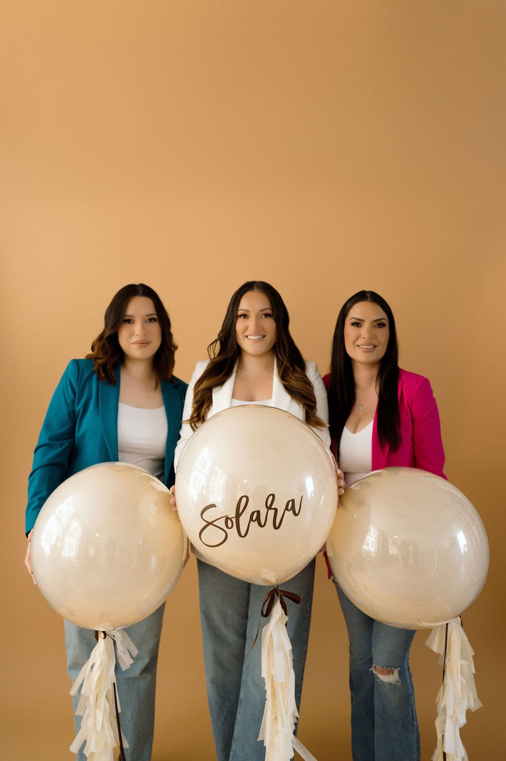 Corporate brand initials in marquee letters for a launch event